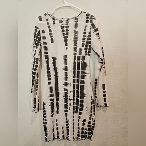Black and White Mesh Dress